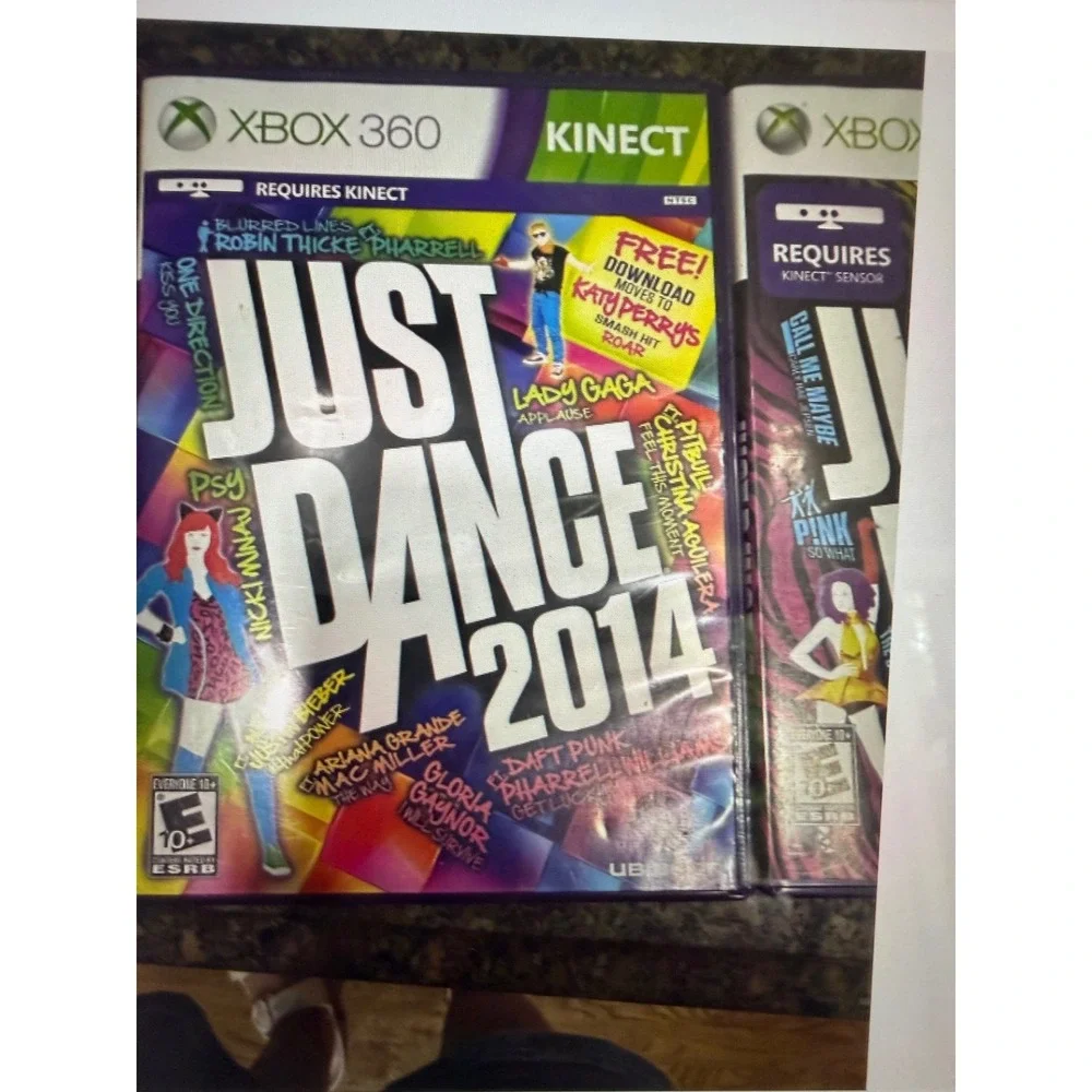 Xbox 360 Just Dance Bundle Just Dance 4 2014 and Kids 2014 Kinect Games Lot